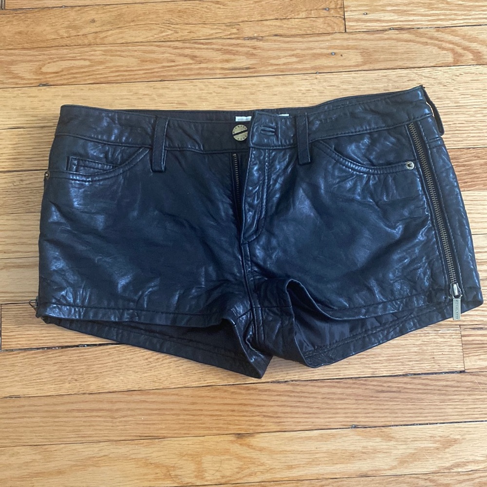 Leather Zip Michael Michael Kors shorts